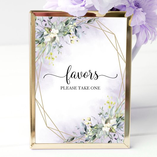 Poster Panneau de faveurs géométriques d'eucalyptus verdo