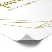 Poster Panneau de faveurs géométriques floraux rose tendr (Coin)