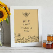 Poster Panneau de faveurs "Gold Bee Sweet Take a Treat"