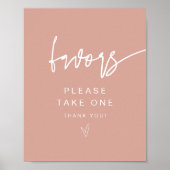 Poster Panneau de faveurs rose blush boho moderne MARLO (Devant)