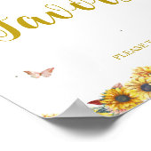 Poster Panneau de Faveurs Tournesol Aquarelle (Coin)