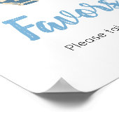 Poster Panneau de Favors de la Lessive de Petit Boo Bleu (Coin)