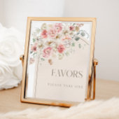 Poster Panneau de Favors de l'Arche Florale Rose