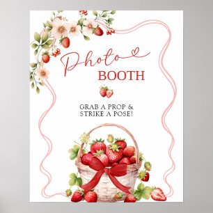 Poster Panneau de fête Coquette Berry In Love  Photobooth