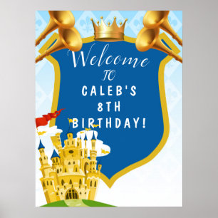 Poster Panneau de fête d'anniversaire Château Prince Roya