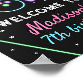 Poster Panneau de fête d'anniversaire de Glow Bowl Welcom (Coin)