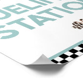 Poster Panneau de fête d'anniversaire de la course de la  (Coin)