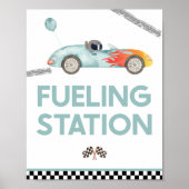 Poster Panneau de fête d'anniversaire de la course de la  (Devant)