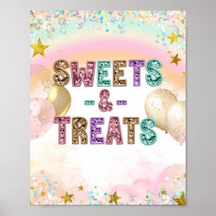 Poster Panneau de fête d'anniversaire double paillettes p