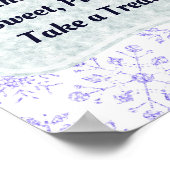 Poster Panneau de fête d'anniversaire flocon de neige d'h (Coin)