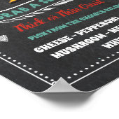 Poster Panneau de fête de bar à parts de pizza (Coin)