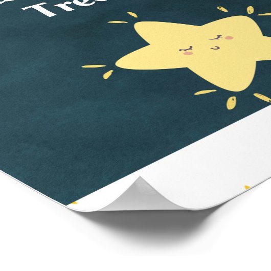 Poster Panneau de Fête de Bébé Étoile Brille Brille (Coin)