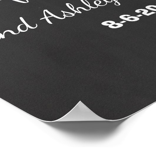 Poster Panneau de fête de fiançailles a posé la question  (Coin)