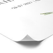 Poster Panneau de Fête de Fiançailles Fleurs de Lavande d (Coin)