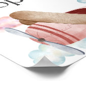 Poster Panneau de fête de livraison de bagages d'avion ro (Coin)