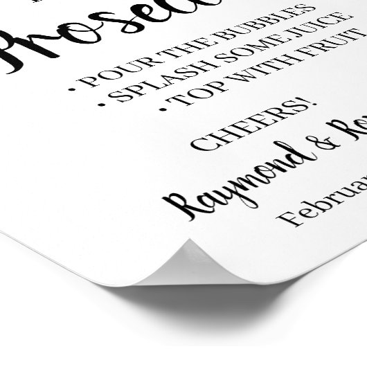 Poster Panneau de Fête de Mariage MarsalaFlower Pimp your (Coin)