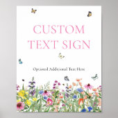 Poster Panneau de Fête de Mariée Fleur Sauvage (Devant)