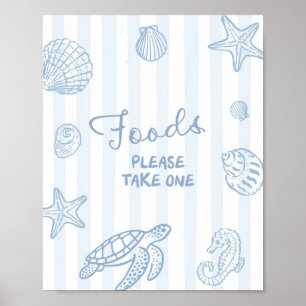 Poster Panneau de fête de nourriture à bientôt en mer