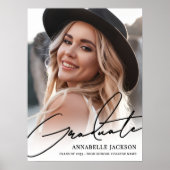 Poster Panneau de fête de remise de diplômes photo simple (Devant)