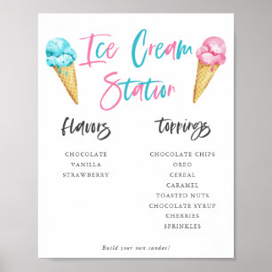 Poster Panneau de fête de révélation de sexe de la statio