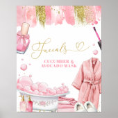 Poster Panneau de fête de spa de masque facial (Devant)