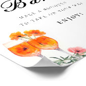 Poster Panneau de Fête des mariées Aperol Spritz (Coin)