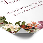 Poster Panneau de Fête des mariées botanique rustique Aut (Coin)