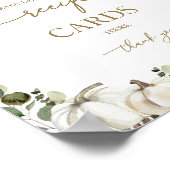 Poster Panneau de Fête des mariées Citrouille vert Recett (Coin)