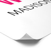 Poster Panneau de Fête des mariées d'accueil floral perso (Coin)