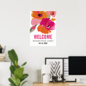 Poster Panneau de Fête des mariées d'accueil floral perso (Bureau à domicile)
