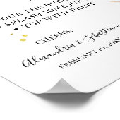 Poster Panneau de Fête des mariées Dahlia & Rose Mimosa B (Coin)