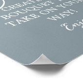 Poster Panneau de Fête des mariées de barre de fleurs de  (Coin)