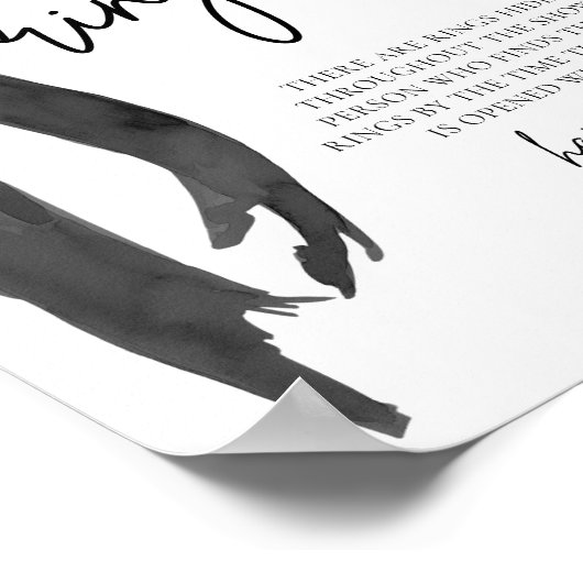 Poster Panneau de Fête des mariées de chasse Black Bow mo (Coin)