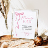 Poster Panneau de Fête des mariées de la barre Mimosa Bow