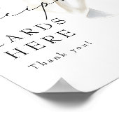 Poster Panneau de Fête des mariées Elégant Blanc Bow Cart (Coin)