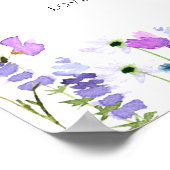 Poster Panneau de Fête des mariées Fleur sauvage violet d (Coin)