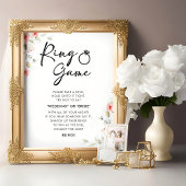 Poster Panneau de Fête des mariées florale du Jeu de Bagu