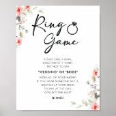 Poster Panneau de Fête des mariées florale du Jeu de Bagu (Devant)