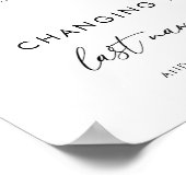 Poster Panneau de Fête des mariées Heart Script Pop the C (Coin)