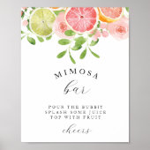 Poster Panneau de Fête des mariées Jardin Fleur "Bar Mimo (Devant)