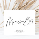 Poster Panneau de Fête des mariées minimaliste élégant Mi<br><div class="desc">Cette enseigne de bar de douche nuptiale chic et minimaliste est composée d'un arrière - plan blanc classique associé à une typographie et à une calligraphie gris foncé simple mais élégante. Modifiez simplement le modèle avec vos informations et choisissez n'importe quelle option. Toutes les couleurs de ce modèle sont personnalisables,...</div>