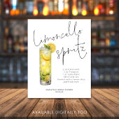 Poster Panneau de Fête des mariées moderne Limoncello Spr