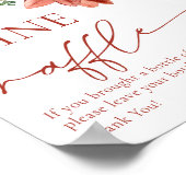 Poster Panneau de Fête des mariées Red Winter Wine Raffle (Coin)