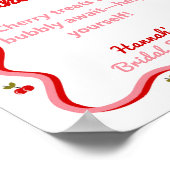 Poster Panneau de Fête des mariées Retro Cherry Table Sna (Coin)