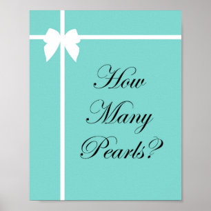 Poster Panneau de Fête des mariées Turquoise Aqua