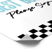 Poster Panneau de fête du livre d'invité de la voiture Bl (Coin)