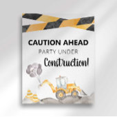 Poster Panneau de fête en construction