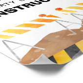 Poster Panneau de fête en construction (Coin)