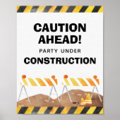 Poster Panneau de fête en construction (Devant)