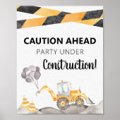 Poster Panneau de fête en construction (Devant)